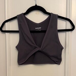 Garage Women's Deep Purple Twist Crop Top